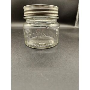 Vintage Presto Wide Mouth Glass Jar Illinois Glass Co 3.5 Inch Canning Jar Lid